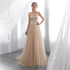 Chiffon Strapless Sleeveless Prom Dress Homecoming Dress