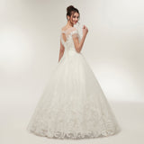 A-line Lace Long Chiffon Wedding Dresses