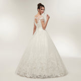 A-line Lace Long Chiffon Wedding Dress