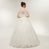 A-line Lace Long Chiffon Wedding Dresses