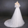 Elegant Sexy Spaghetti Straps Lace Wedding Dress, A Line V Neck Beach Wedding Dress N2353