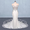 Sexy Spaghetti Straps Mermaid Wedding Dress With Lace, Mermaid Bridal Dress N2302