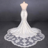 Sexy Spaghetti Straps Mermaid Wedding Dress With Lace, Mermaid Bridal Dress N2302