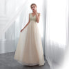 V-neck V back Chiffon Sleeveless Prom Dress Homecoming Dress