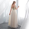 V-neck V back Chiffon Sleeveless Prom Dress Homecoming Dress