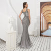 Mermaid Floor-length Sleeveless Embroidery Beaded Prom Dresses 12-65308