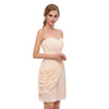 Ruffles Strapless Chiffon Sleeveless Short Prom Dress Homecoming Dress 9-13669