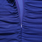 Blue Off The Shoulder Sheath Knee Length Homecoming Dress