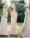 Charming Chiffon Sheath One Shoulder Sleeveless Bridesmaid Dress B391 - Ombreprom