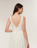 Elegant Long A-line Simple Style Bridal Dress Charming Beach Wedding Dress B0009
