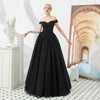 Floor-length Off-the-shoulder Sweetheart Chiffon Beaded A-line Prom Dresses 13-38339