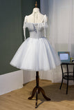 A-Line Sleeveless Tulle Short Prom Dress Summer Dress Homecoming Dress