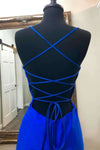 Sexy Spaghetti Straps Tight Straight Blue Short Prom Dress, Homecoming Dress