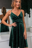 Chic A-line V-neck Empire Waist Short Homecoming Dress Prom Dress