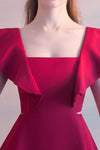 Elegant Red Prom Dress Homecoming Dress With Ruffles