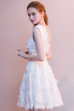 Princess Asymmetric Prom Dress Homecoming Dress With Tassels