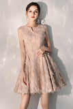 Fairy Pink Sleeveless Tulle Prom Dress Short Homecoming Dress