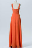 Mandarin Orange Sweetheart Cheap Bridesmaid Dress,Open Back Simple Bridesmaid Gowns OB105