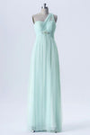 Mint Green Changeable Straps Bridesmaid Dresses,Tulle Up Chiffon Bridesmaid Gown