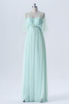 Mint Green Changeable Straps Bridesmaid Dresses,Tulle Up Chiffon Bridesmaid Gown OMB49 - Ombreprom