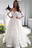 Unique Sweetheart Puffy Lace Appliqued Backless Beach Wedding Dress N1781