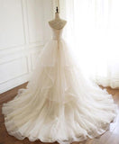 Modest Spaghetti Straps Long Ball Gown Lace Up Wedding Dress Y0064