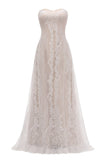 Simple Sweetheart Long Elegant Lace Beach Wedding Dress Bridal Gowns Y0079