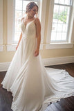 Beauty Long A-line Ivory Beach Wedding Dress Elegant Bridal Gowns Y0125