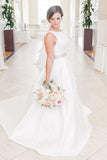 Simple Ivory Satin Long A-line Wedding Dress Bridal Dress For Women Y0127
