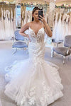 Charming Long Mermaid Spaghetti Straps Wedding Dress Bridal Dress Y0160