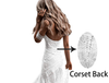 Elegant Sweetheart Long Front Split Lace Boho Wedding Dress Y0226