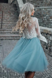 Elegant Princess Long Sleeves Two Pieces Homecoming Dresses - Bohogown