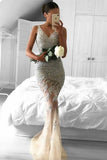 Sparkly Sequin Mermaid V-neck Long Prom Dresses - Bohogown