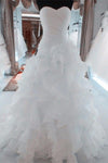 Elegant Princess Lace Up Sweetheart Long Wedding Dresses - Bohogown