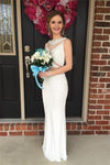 Girly Long Mermaid Beading White Sparkly Elegant Prom Dresses For Teens Z0228 - Bohogown