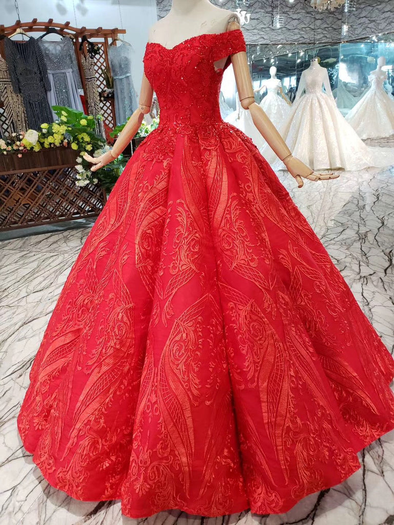 Brand New Latest Red Gowns for Women & Ladies | Red wedding dresses, Gowns,  Gowns for girls