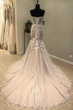 Gorgeous Sweetheart Mermaid Lace Appliqued Strapless Wedding Dress Bridal Dress N2532