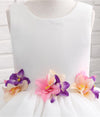 A-line Flower Girl Dress With Applique, Unique Sleeveless Flower Girl Dress With Flower F058