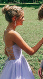 A-Line Custom Pageant Dress Sparkly Lavender Formal Evening Dress Long Prom Dress