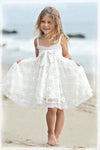 Straps Lace Flower Girl Dress, Cute Knee Length Lace Flower Girl Dresses F074