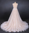 Puffy Sleeveless Lace Wedding Dress, Elegant A Line Backless Bridal Dress N2296