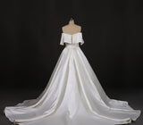 Gorgeous Strapless Ball Gown Long Wedding Dress Off the Shoulder Bridal Dress N2289