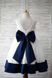 A Line Sleeveless Floor Length Lace Flower Girl Dress, Cute Kid Dress F084