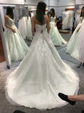 Strapless Sweetheart Ball Gown Wedding Dress,Beaded Shinny Bridal Dress,Big Bridal Dress,N193