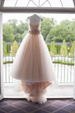 Gorgeous Strapless Sweetheart Pleats Long Ball Gown Wedding Dress With Beading N518