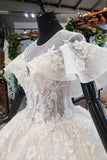 Gorgeous Ball Gown Big Wedding Dress, Princess Bridal Dress With Sleeves N1969