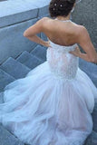 Mermaid Gorgeous Halter Backless Beading Wedding Dress Bridal Dress N2400